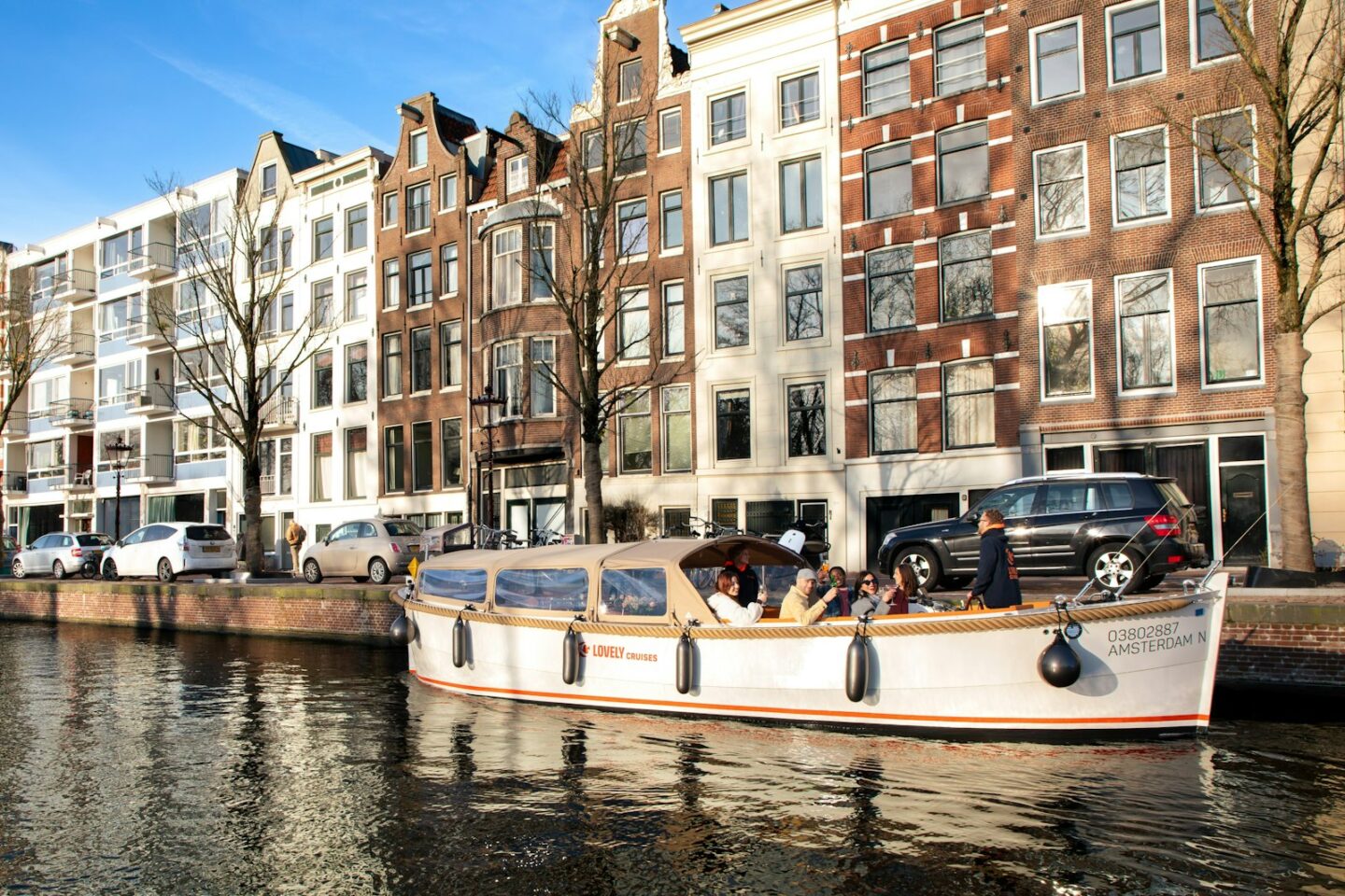 Amsterdam: Luxury Open Boat Cruise with Onboard Bar