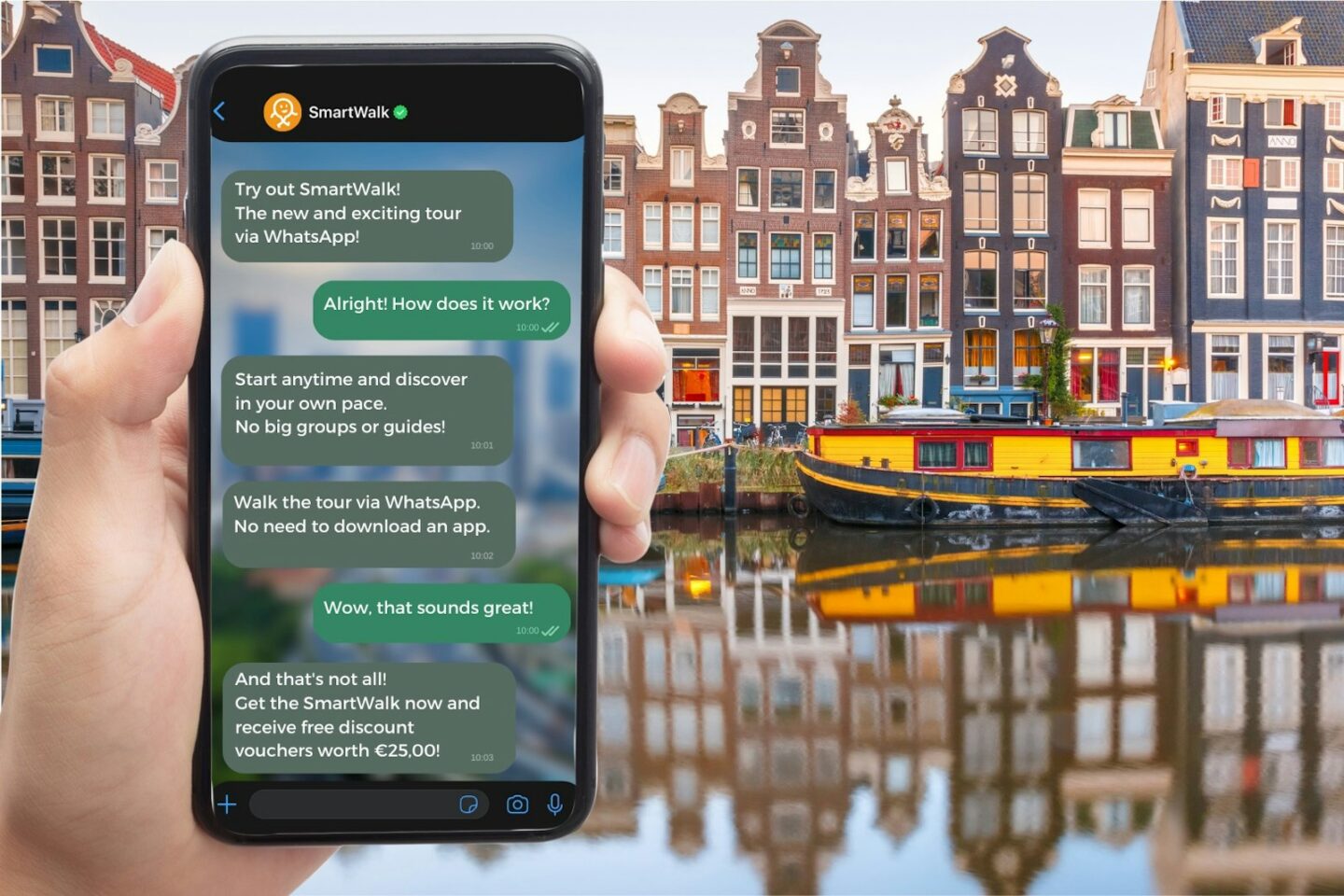 Amsterdam SmartWalk: Self-Guided WhatsApp Walking Tour