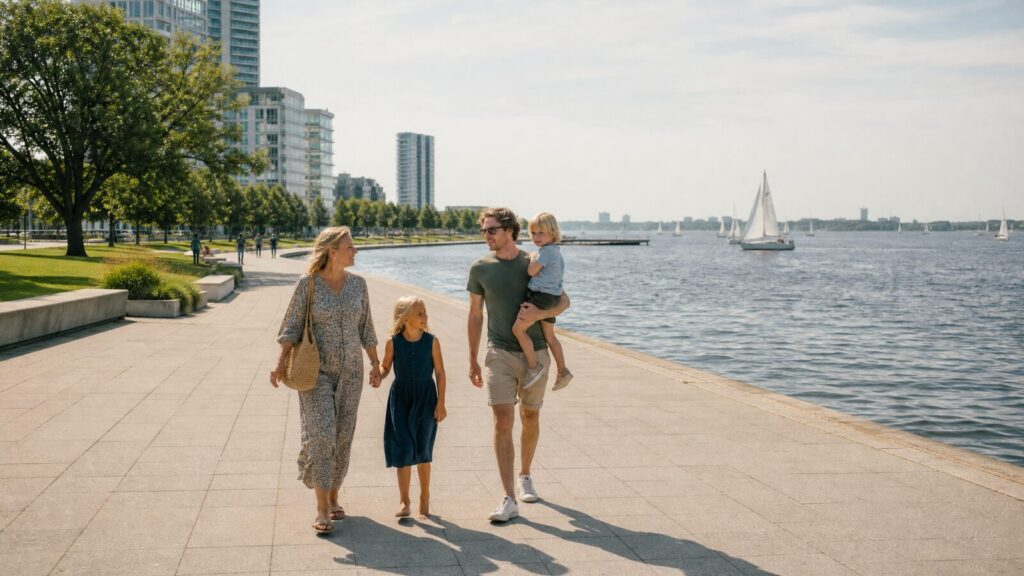 A family with young children in Almere, the Netherlands