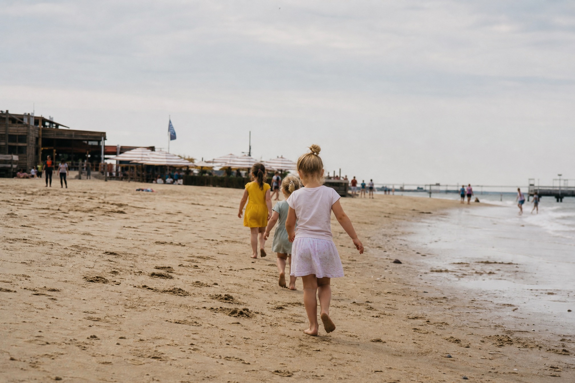 Children playing on the beach at Bloemendaal aan Zee near Haarlem